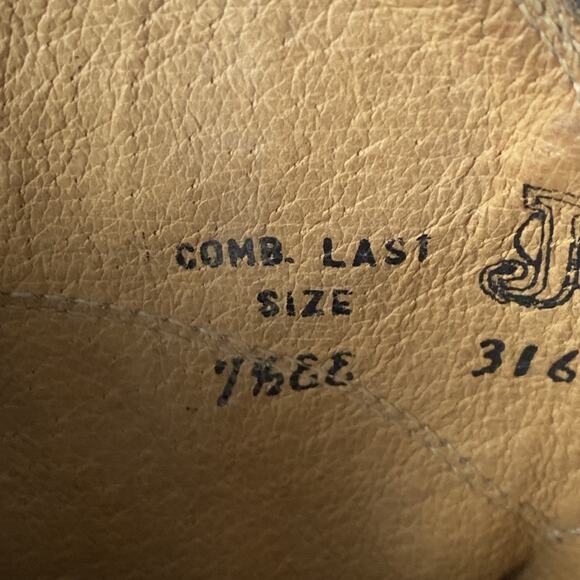 Justin Classic Roper Style 3162 Brown Leather Boots Cowboy Western Mens 7 1/2 EE